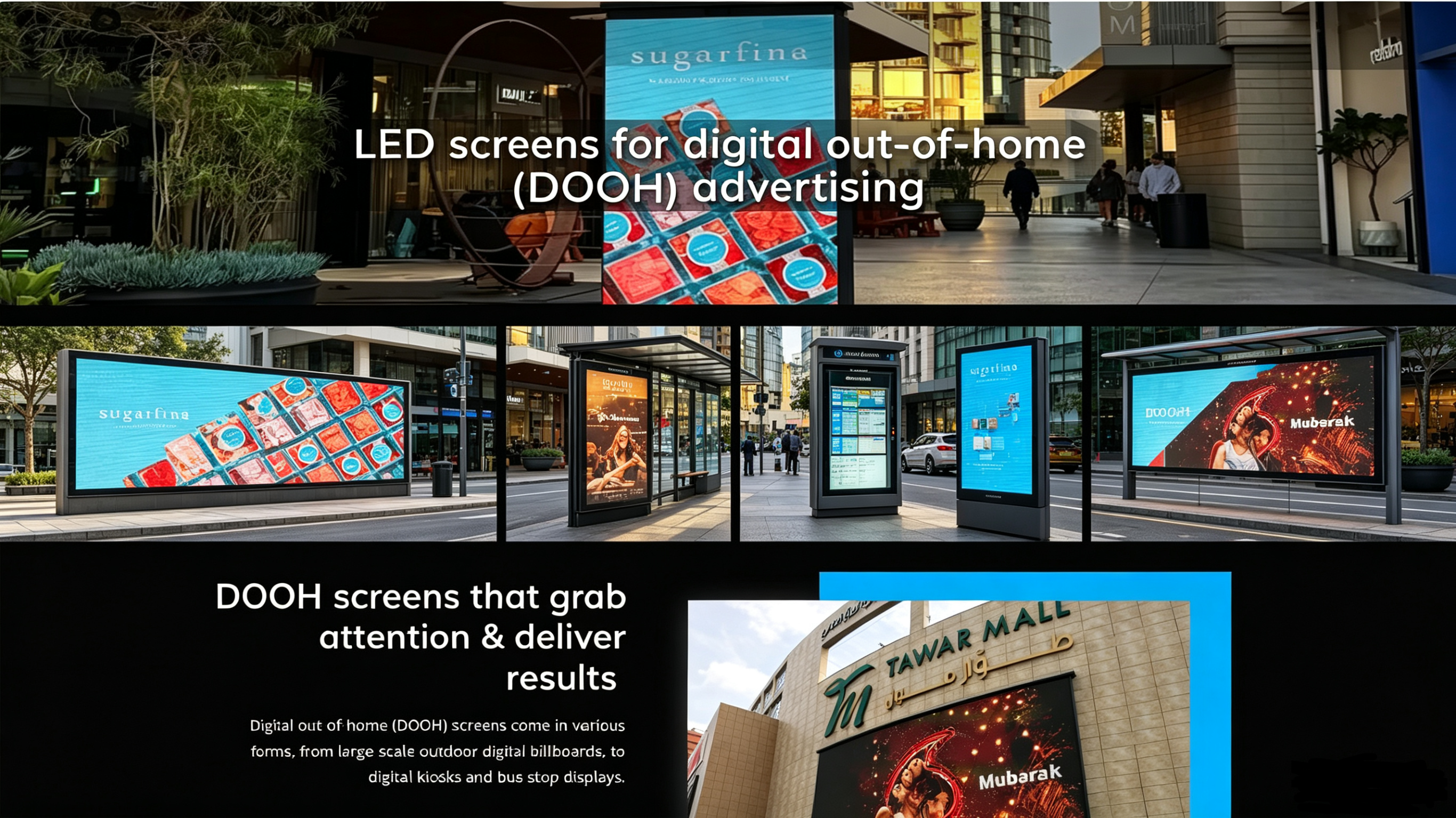 Digital out-of-home LED screens